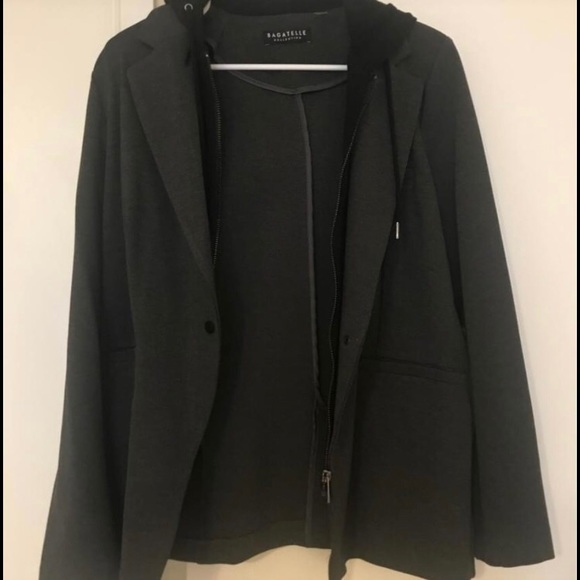 Bagatelle Collection Jacket, Sz L, Black and Grey - Picture 2 of 4